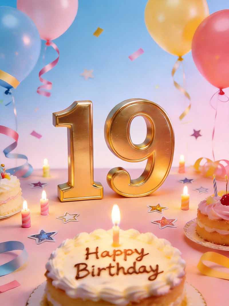 哇，我19歲了